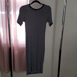 Blue and white stripped bodycon